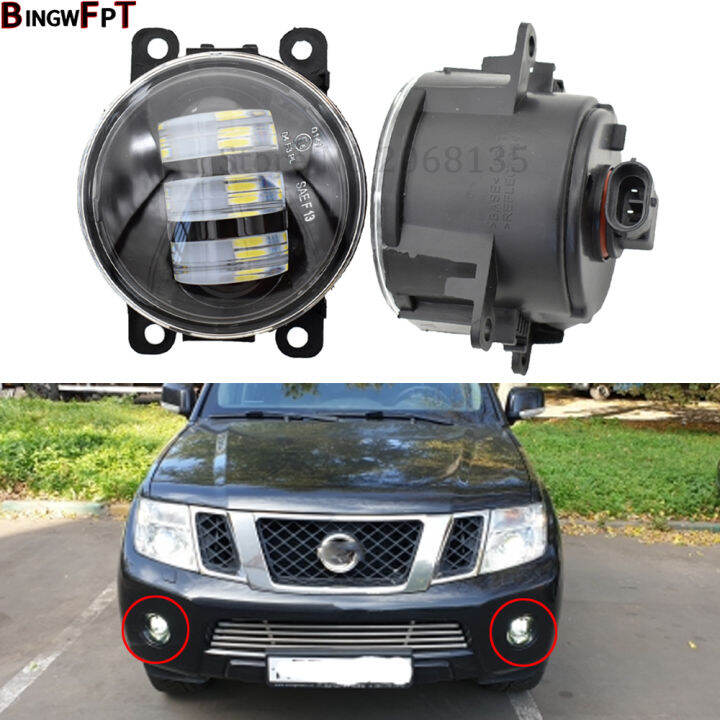 Pair Pack Led Fog Light Lamp Front Bumper Light For Nissan Navara D