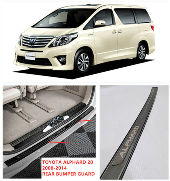 TOYOTA ALPHARD ANH 20 2008 2014 Rear Bumper Guard Trunk Protector