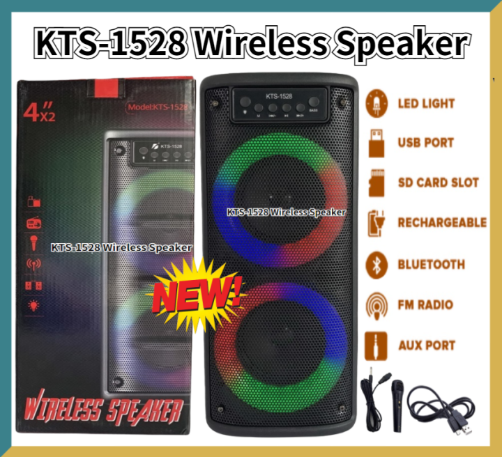 New Hot Sale KTS 1528 Double 4 Inches High Quality Wireless Bluetooth