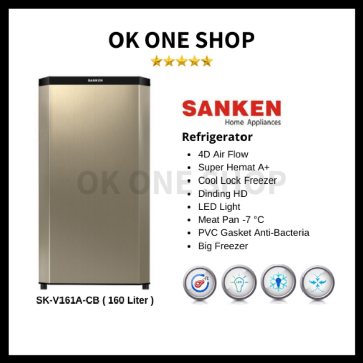 Sanken Refrigerator 1 Door SK V161A CB Lazada Indonesia