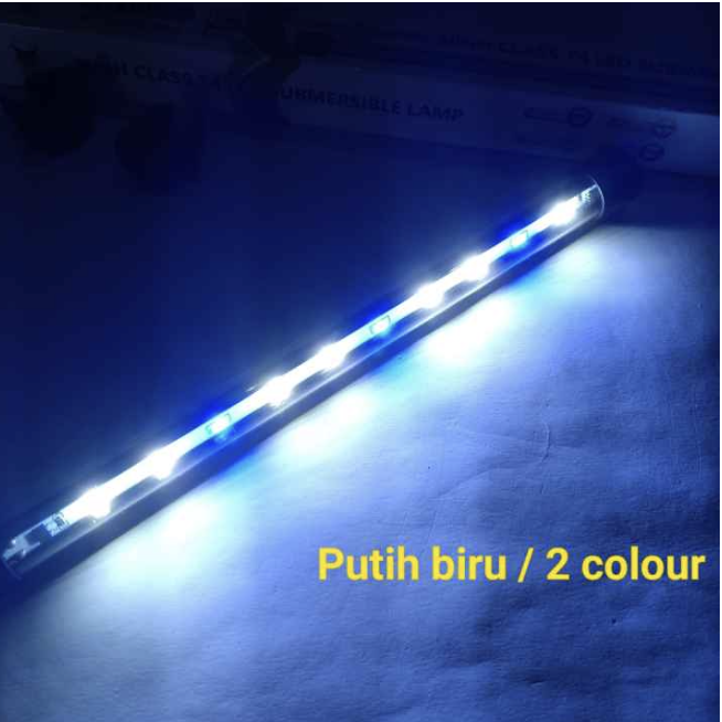 Lampu Celup Aquarium LED Sakkai Pro T4 LED20 Warna Putih Biru