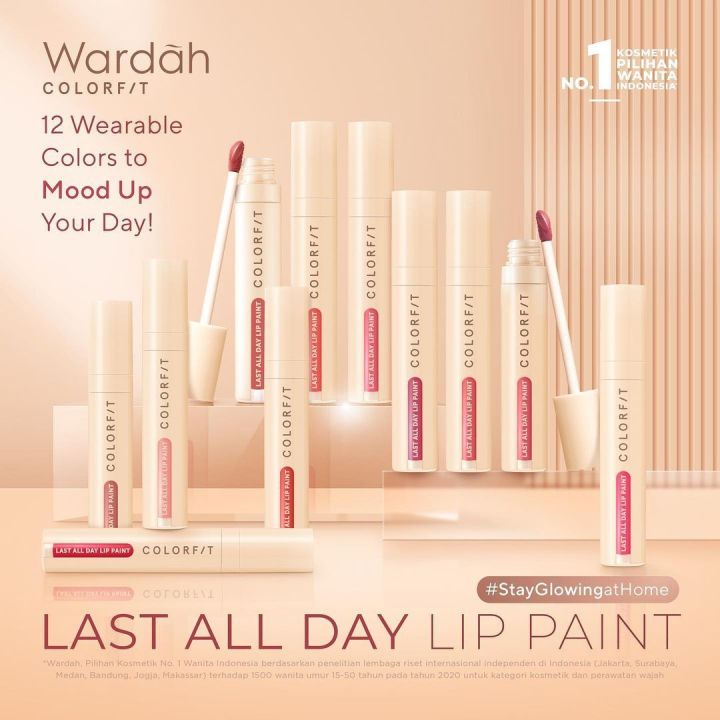 Wardah Colorfit Last All Day Lip Paint Lipstik Tahan Lama Hingga 12