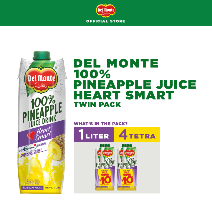 Del Monte Pineapple Juice Drink Heart Smart With Reducol For Lower