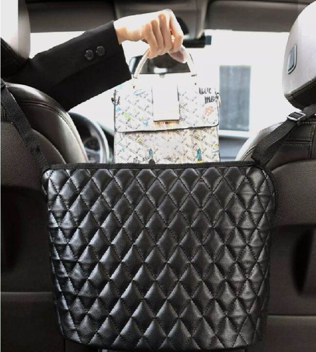 Advanced Car Net Pocket Handbag Holder Between Car Seat Storage Pu