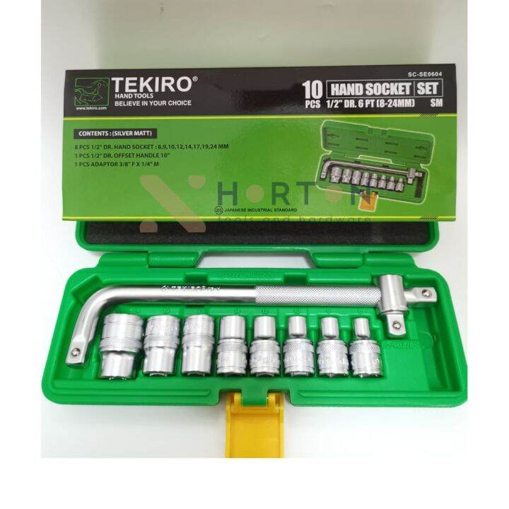 KUNCI SOK TEKIRO BOX PLASTIK 10 PCS 6PT 12PT KUNCI SOK SET 10PCS 8 24