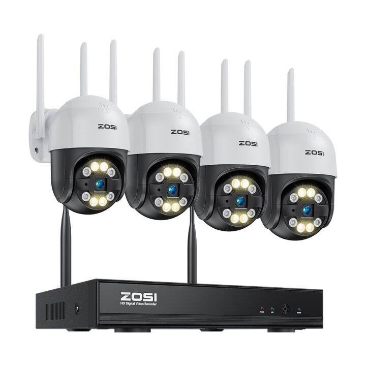 ZOSI 2K PTZ Wireless Security Camera System 3MP Pan Tilt IP Cameras