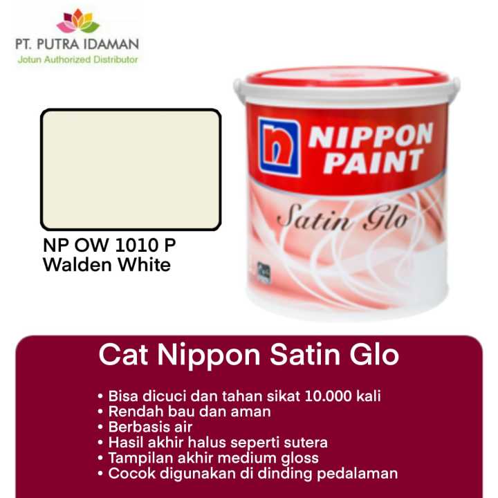 NIPPON PAINT SATIN GLO INTERIOR WALDEN WHITE OW 1010P Lazada Indonesia