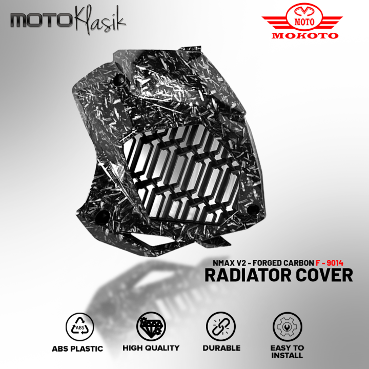 Mokoto Yamaha Nmax V Radiator Cover F Glossy Hydro Dip Forged