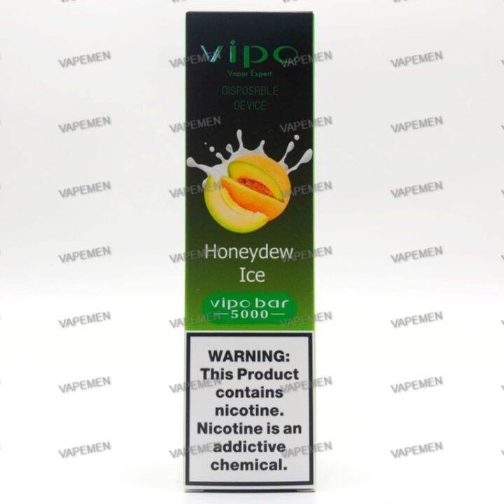 Vipo Bar Honeydew Ice Disposable Vape Puffs Rechargeable Type C