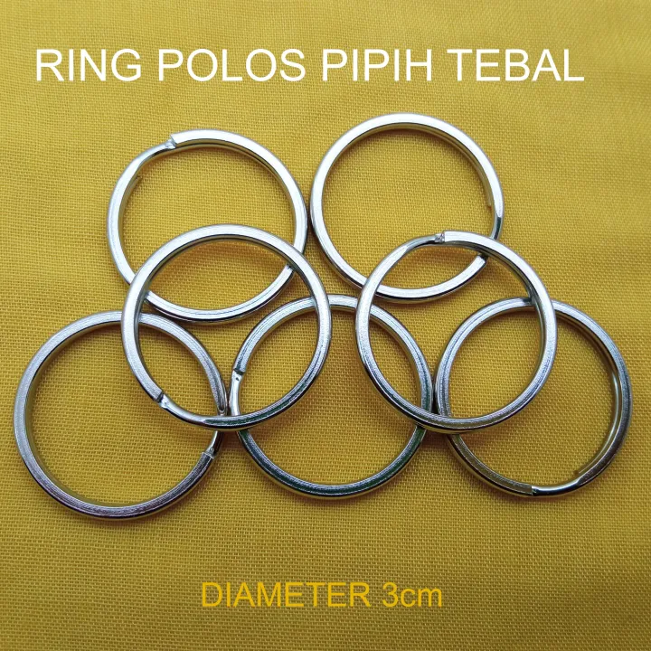 Ring Gantungan Kunci Gepeng Tebal Ukuran 3cm Harga Per 10pcs Lazada