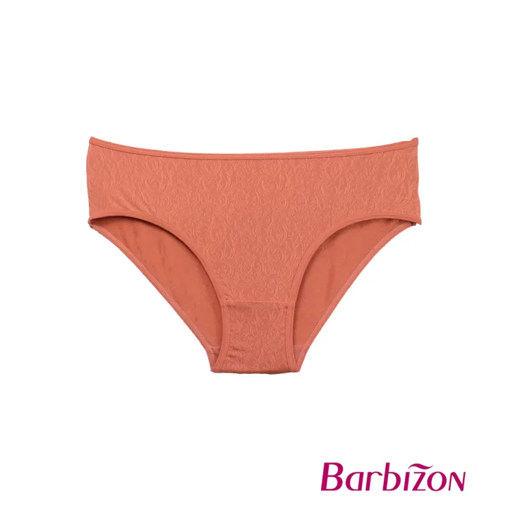 Barbizon Rustic Vintage Rust Jacquard Bikini Panty With Lining Women