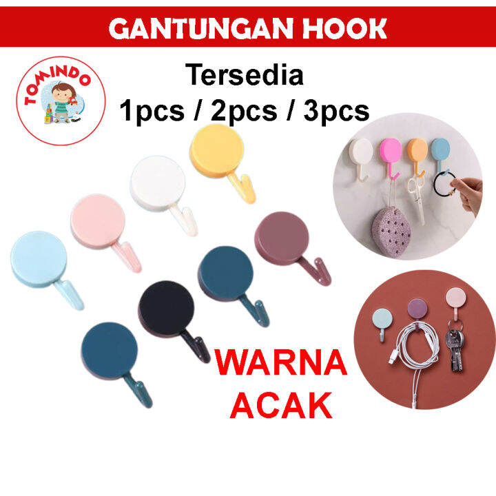 Gantungan Hook Bulat Tempel Dinding Tembok Super Kuat Cantelan