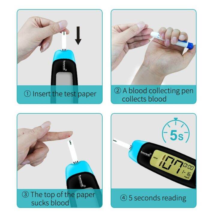 Glucose Meter Surgitech Code Free Blood Glucose Test Strip By S