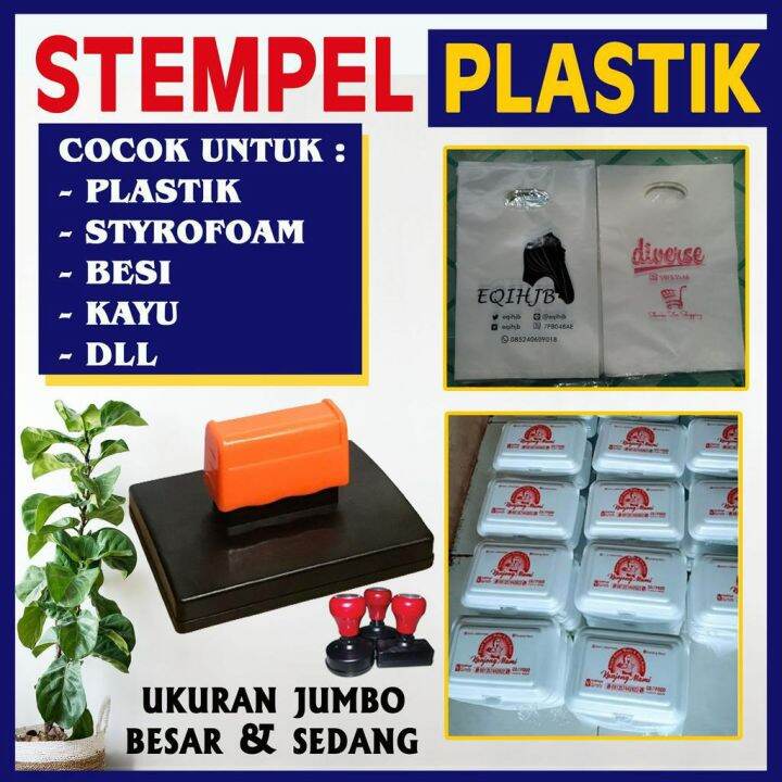 Stempel Flash Plastik Tinta Permanen Waterproof Lazada Indonesia