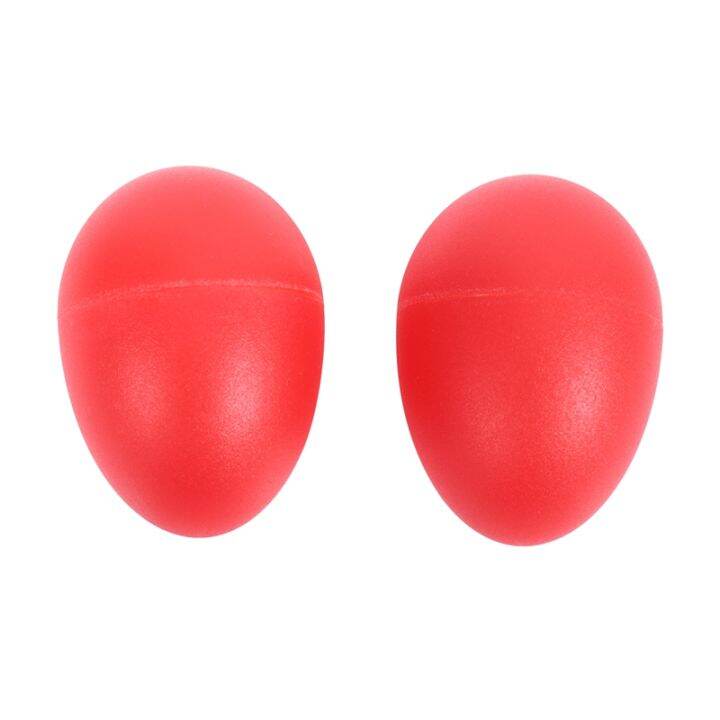 Pair Plastic Percussion Musical Egg Maracas Shakers Red Lazada