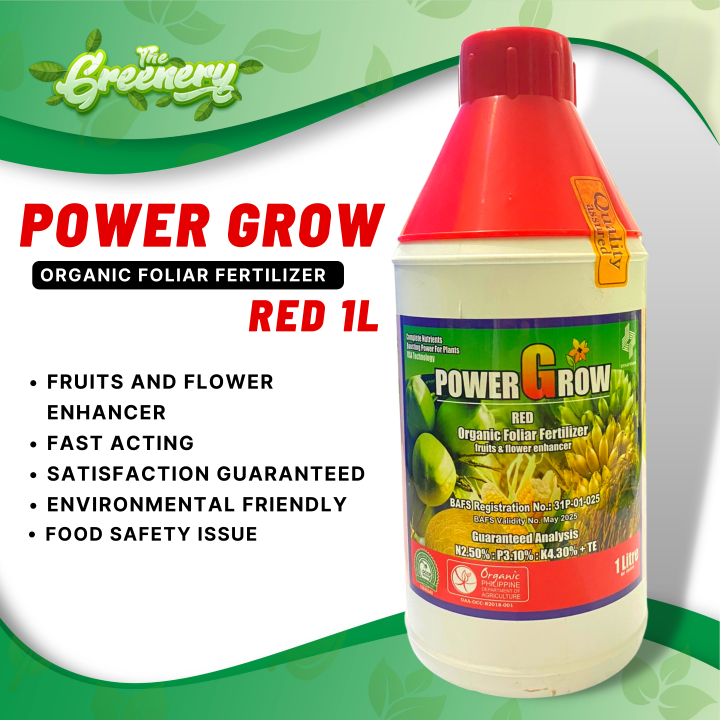 POWER GROW RED Organic Foliar Fertilizer Fruits And Flower Enhancer