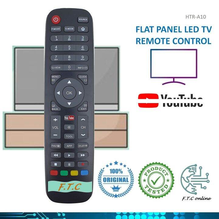 Original Haier Youtube Flat Panel Smart Led Tv Remote Control Htr