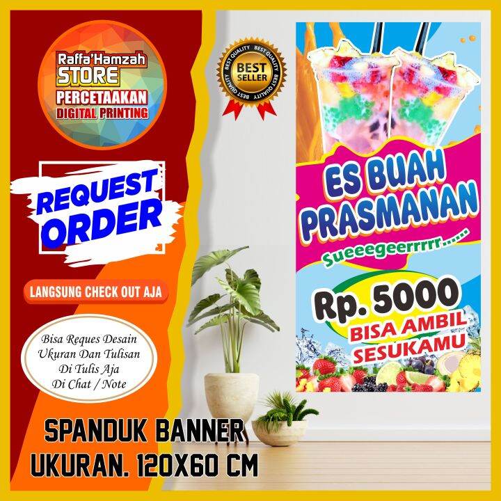 Spanduk Backdrop Banner Es Buah Prasmanan Uk X Lazada Indonesia