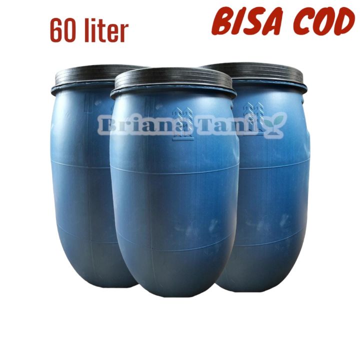 Tong Air Biru Tong Komposter 60 Liter Gentong Biru Tempat Sampah