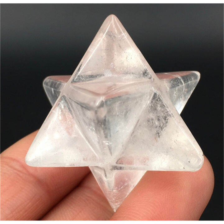 1 Inch Clear Quartz Merkaba Stars For Reiki Healing Chakra Balancing