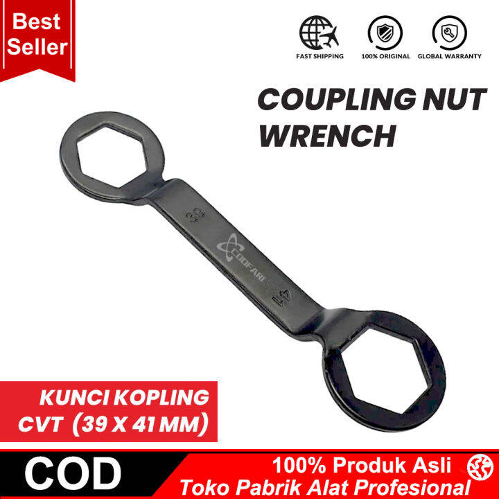 COOFARI PREMIUM Kunci Mur Kopling CVT Matic 39 X 41 Mm Kampas Ganda