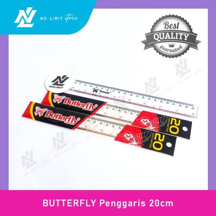 Penggaris Butterfly Cm Ruler Penggaris Mika Lazada Indonesia