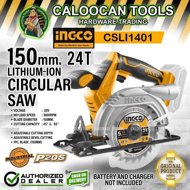 Ingco V Cordless Circular Saw Csli Caloocan Tools Lazada Ph