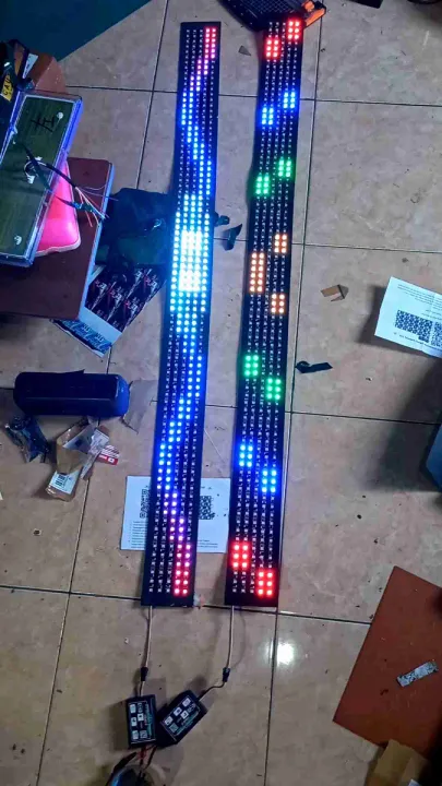 Strobo Running Text Via Wifi 5 Baris Led Ws2811 Rapat 12v 24v 140 Cm