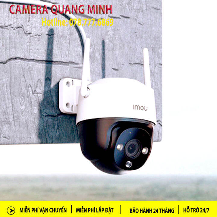 Camera wifi ngoài trời Imou IPC S41FP 4MP 2K xoay 360 có màu ban đêm