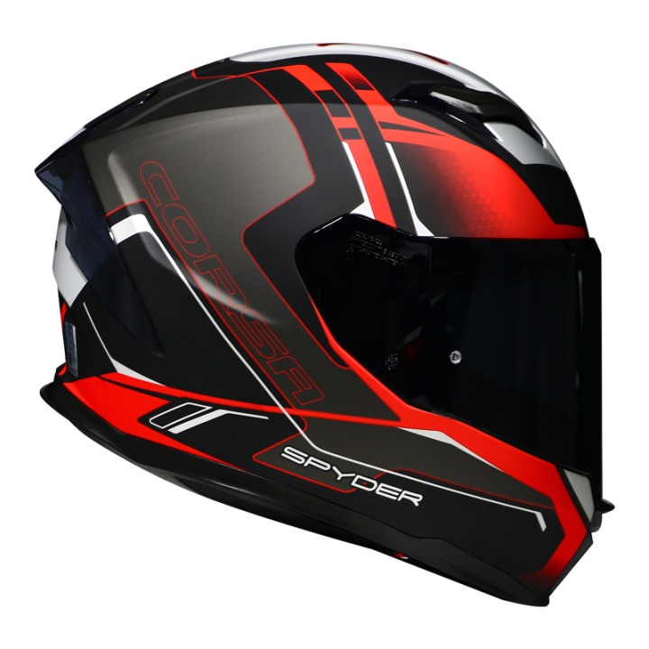 Spyder Full Face Helmet With Dual Visor Corsa GD DEUX S6 FREE Clear