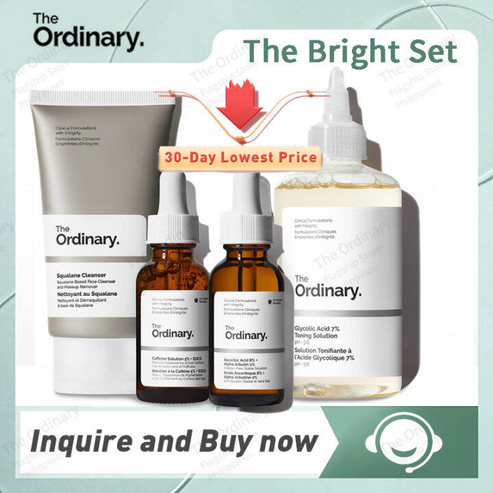 The Ordinary Face Serum Bright Set Ascorbic Acid Alpha Arbutin