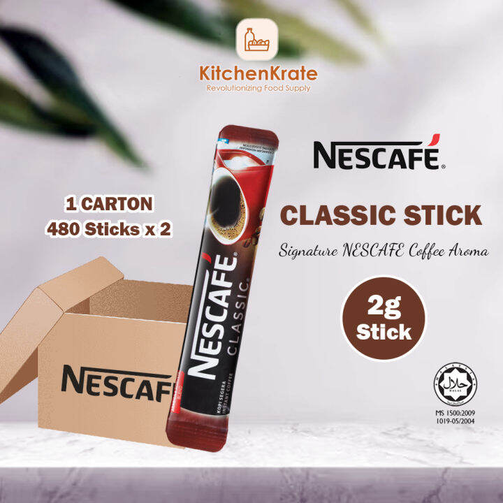 NESCAFE CLASSIC Stick 2g 480 Sticks X 2 Carton Lazada