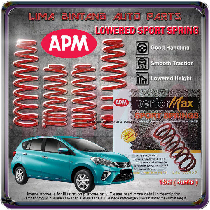 Perodua Myvi D20N Sport Spring Lower Coil Spring Apm Performax 2018