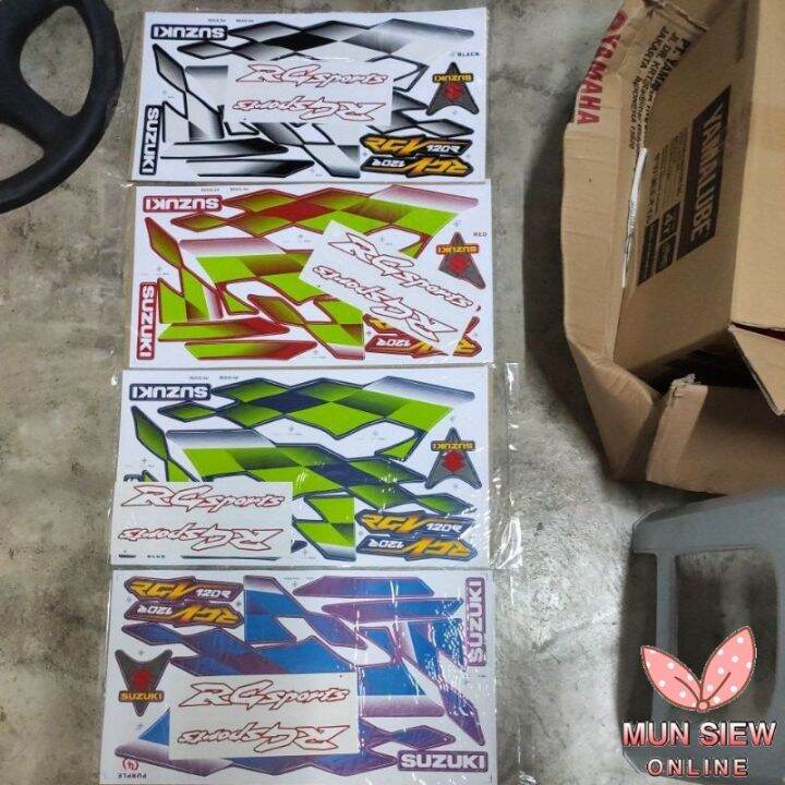 Stiker Sticker Body Stripe Cover Set 4 Suzuki Rgv120 Rgv 120 Lazada