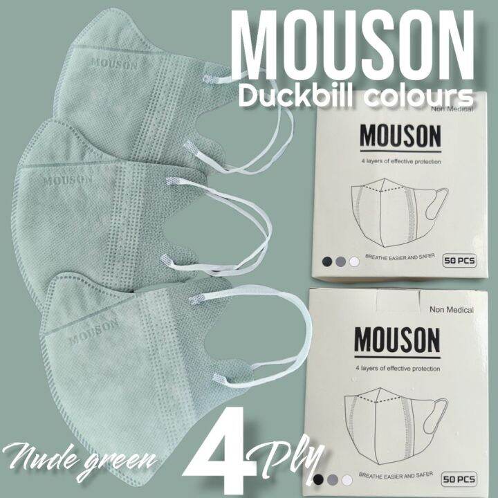 Mouson Duckbill Nude Green Masker Isi Pcs Lazada Indonesia