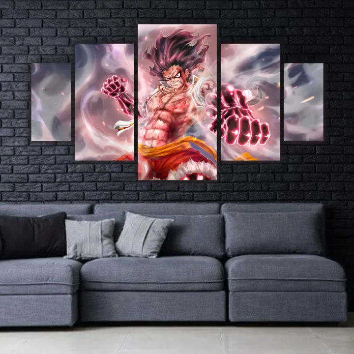 Set Pajangan Dinding One Piece Monkey D Luffy Gear Poster Kayu