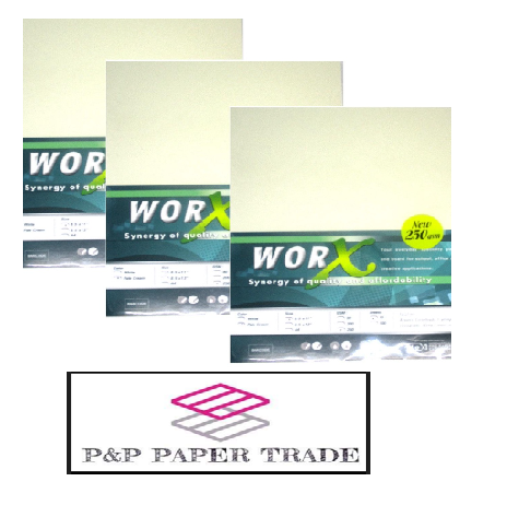 100PCS 200gsm Worx Specialty Board Certificate Paper White Cream