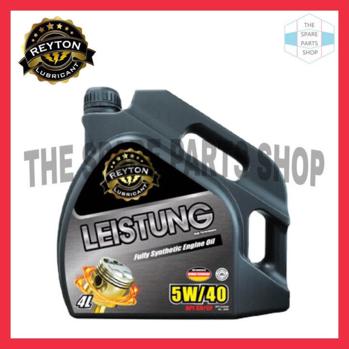 REYTON SAE 5W40 SN CF FULLY SYNTHETIC ENGINE OIL 4Liter Lazada