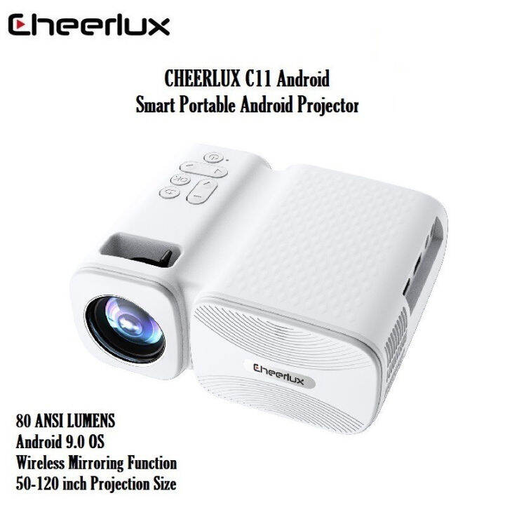 Proyektor Cheerlux C Android Hd Smart Projector Ansi Lumens