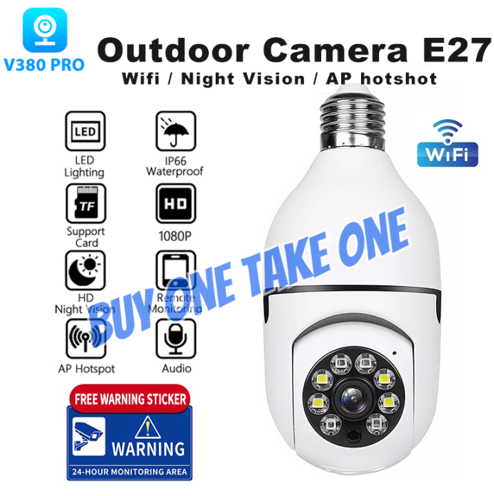 BUY ONE TAKE ONEV380 PRO CCTV Camera E27 With Night Vison 360 4MP IP