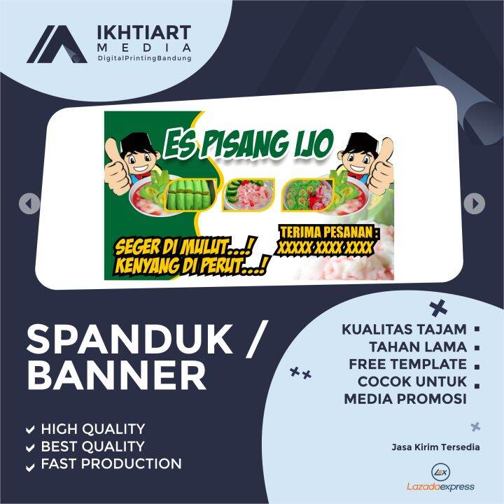 Spanduk Banner Backdrop Es Pisang Ijo X Lazada Indonesia