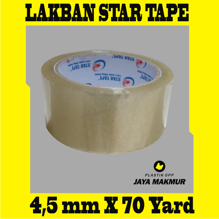 Lakban Packing Star Tape Mm X Yard Bening Clear Tebal Lazada