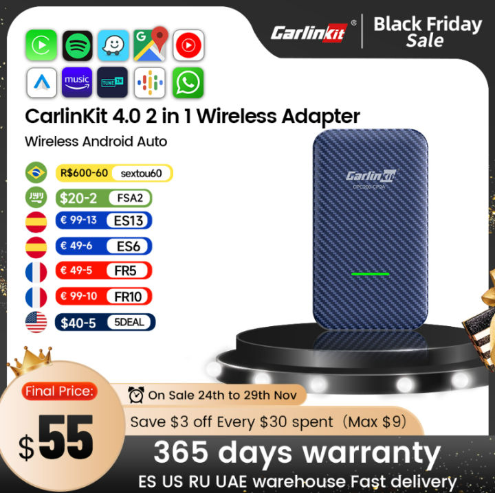 Loadkey Carlinkit Wireless Carplay Android Auto Wireless Adapter