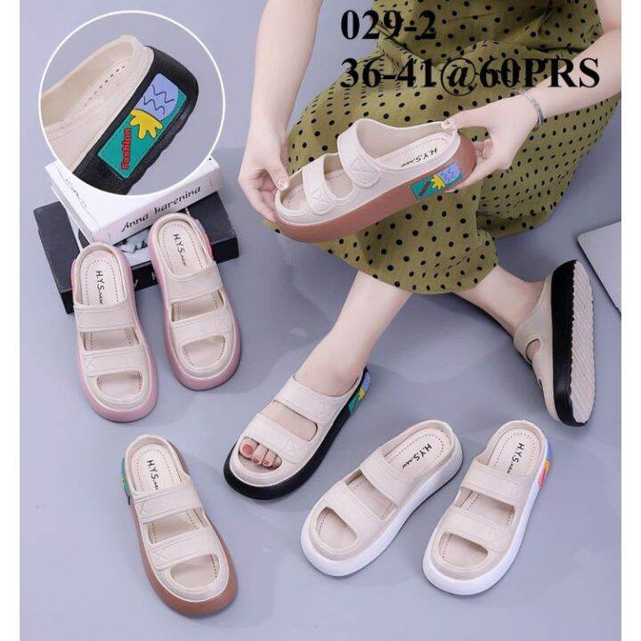 Sandal Sepatu Selop Wanita Import Trendy Hys Terbaru Korean Style