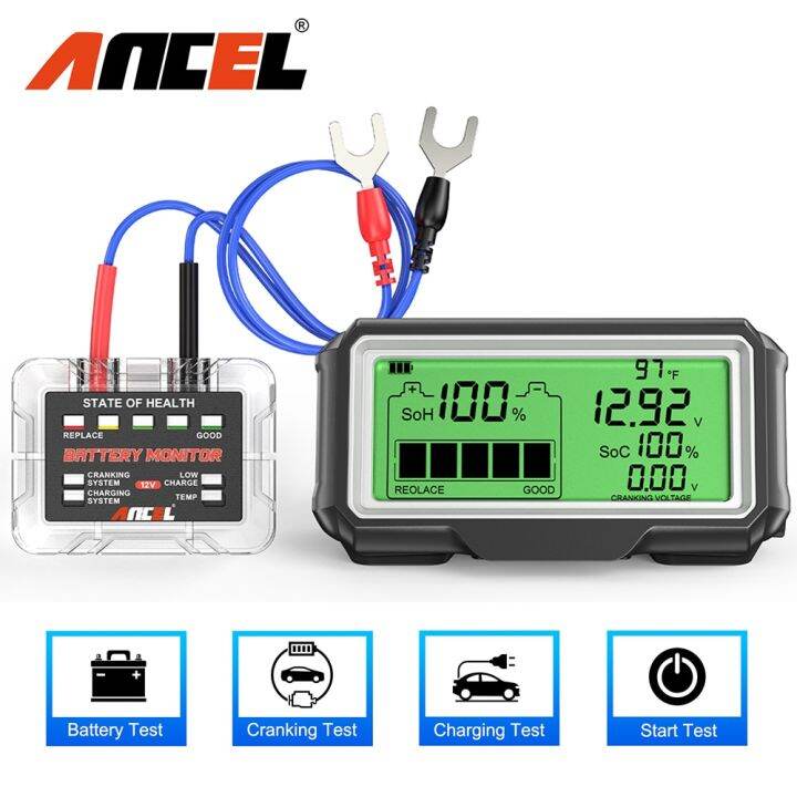 ANCEL BM200 PRO 12V LED Automotive Battery Tester Display Head Up