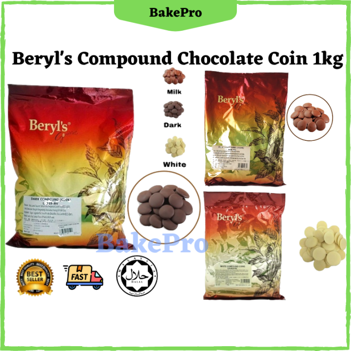 Bakepro Kg Beryls Chocolate Compound Coin Coklat Beryl S Dark Milk