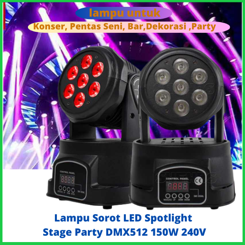 COD SHEHDS Lampu Sorot LED Spotlight Stage Party DMX512 150W 240V SHE