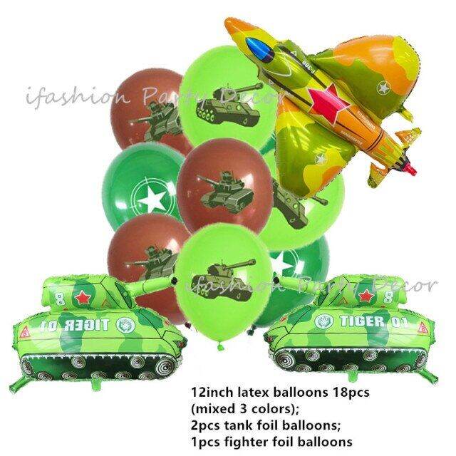 Army Military Camouflage Birthday Balloons Baby Shower Happy Brithday