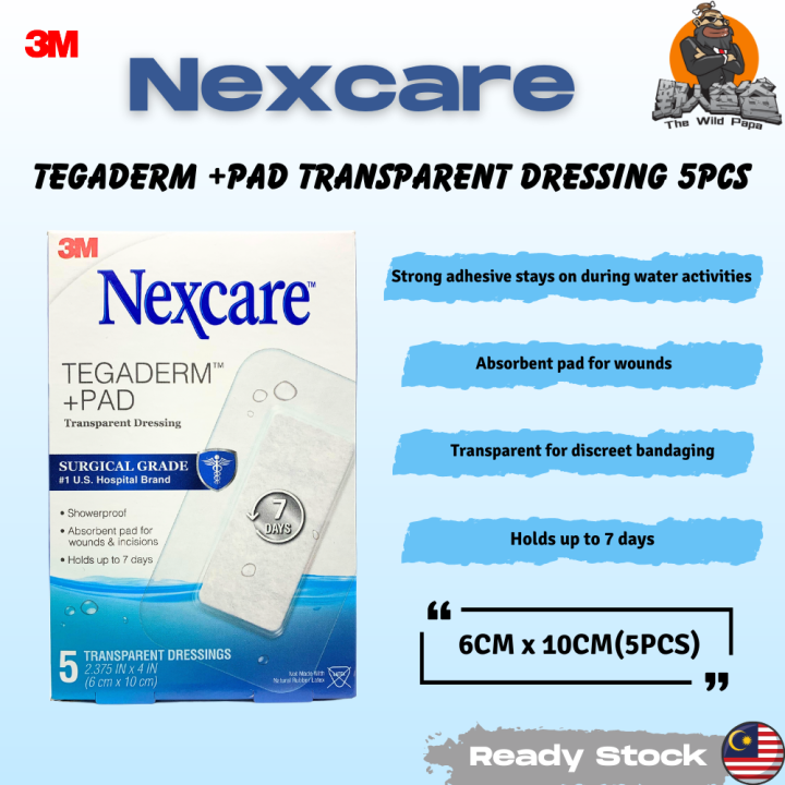 Nexcare Tegaderm Pad Transparent Dressing 5 S 6cm X 10cm Lazada