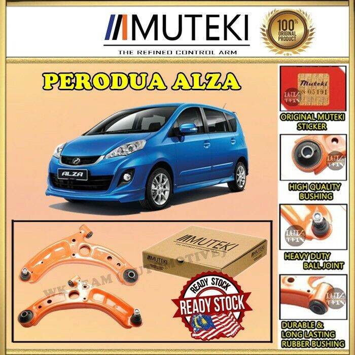 Heavy Duty Perodua Alza Muteki Refined Front Lower Arm Set Sepasang